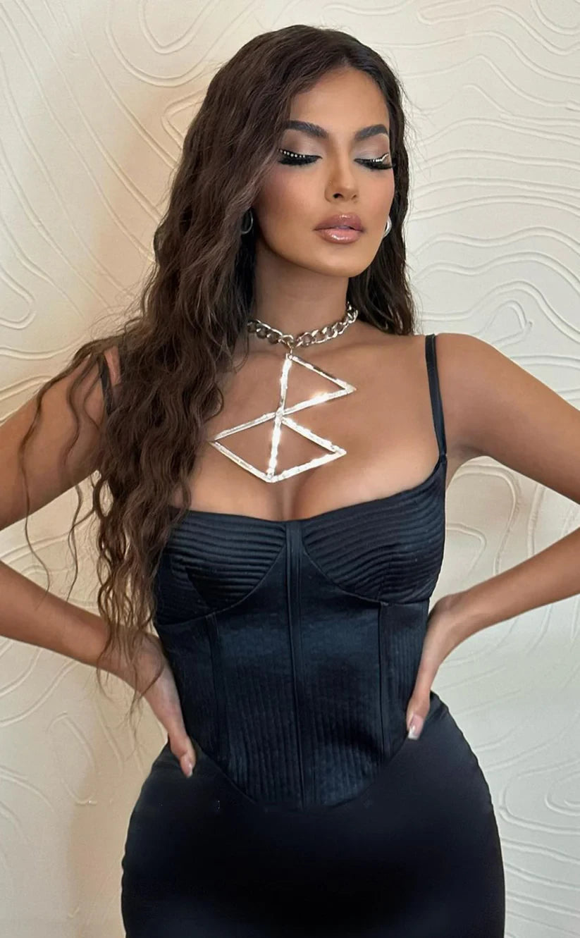 RP1980-Simple Black Mermaid Spaghetti Pleated Sleeveless Satin Prom Evening Dresses Formal Party Gowns