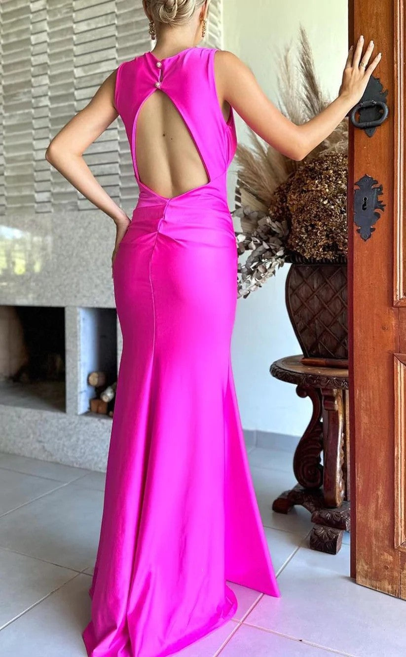 RP1378-Elegant Green Mermaid Sweetheart Ruched Sleeveless Prom Evening Dresses Formal Party Gowns