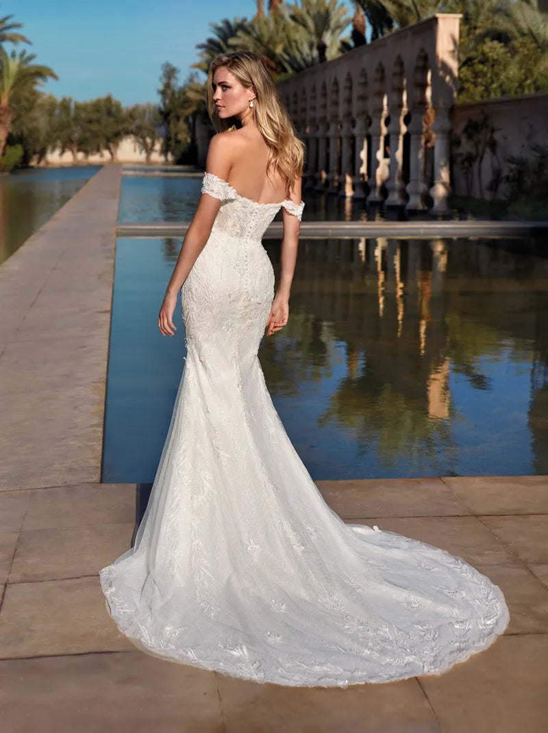 Gorgeous & Classic Mermaid Wedding Dresses Sweetheart Appliqued Beads Tulle Court Train Bridal Gowns Custom Made