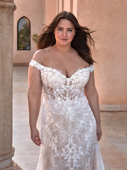 Gorgeous & Classic Mermaid Wedding Dresses Sweetheart Appliqued Beads Sleeveless Tulle Sweep Train Bridal Gowns Custom