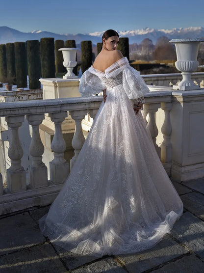 Charming & Elegant A-Line Boho Wedding Dresses Sweetheart Beads Cap Sleeves Satin Sweep Train Bridal Gowns Custom Made