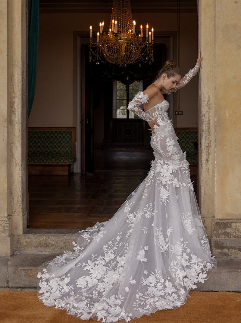 Gorgeous & Classic Mermaid Wedding Dresses Sweetheart Appliqued Beads Tulle Court Train Bridal Gowns