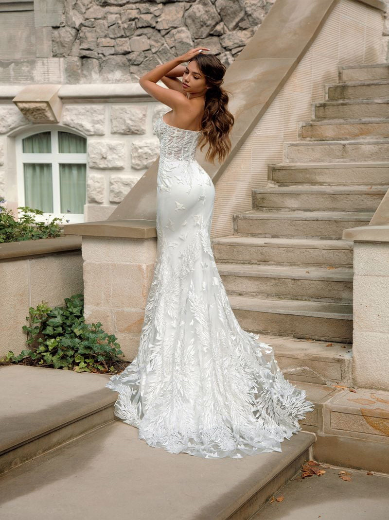 Sexy Mermaid Wedding Dresses Sweetheart Appliqued Beads Sleeveless Satin Sweep Train Bridal Gowns Custom Made