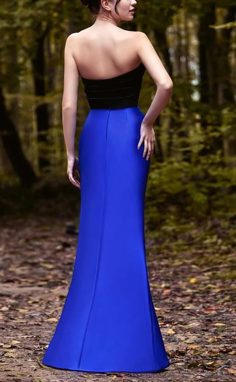 RP902-New Fuchsia Mermaid Sweetheart Beads Sleeveless Long Prom Evening Dresses Formal Prom With Slit