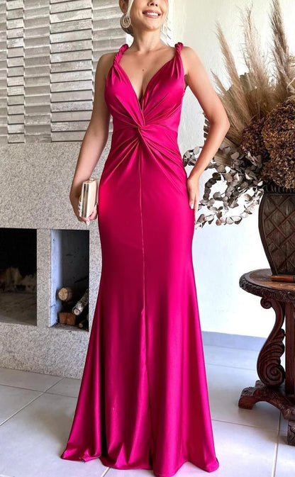 RP1378-Elegant Green Mermaid Sweetheart Ruched Sleeveless Prom Evening Dresses Formal Party Gowns