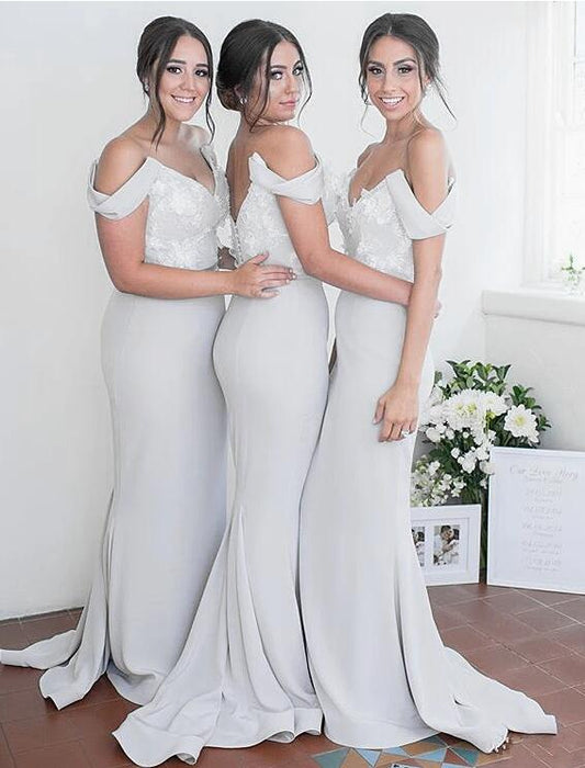 Mermaid Bridesmaid Dresses Appliques Off The Shoulder Straps, Bridesmaid Dress, Wedding Party Dress, Dresses For Wedding